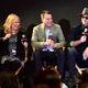 Julie Plec, Brett Matthews, and Matthew Davis during the Legacies panel at New York Comic Con in 2018